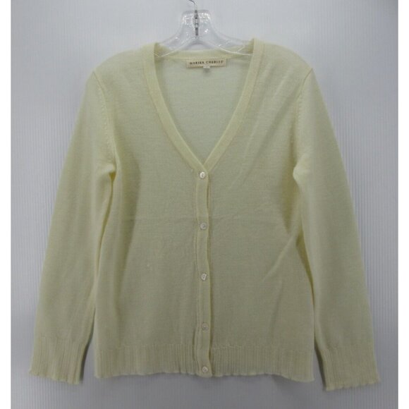 Marika Charles Sweater 1 Cardigan Button Down V-Neck Knit Small - Picture 1 of 9
